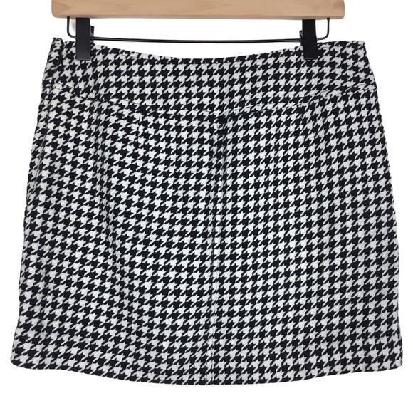 THE LIMITED Mini Skirt Wool Blend Houndstooth 90s Y2K Vibes Clueless Size 4 - Picture 2 of 9